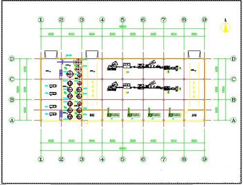 液体灌装机车间平布置图
